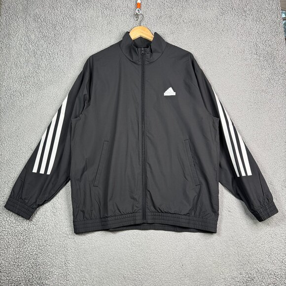 Adidas Jacket Mens Size Large Black Wind.RDY Future Icons 3 Stripes Woven IN3316 - Picture 1 of 13